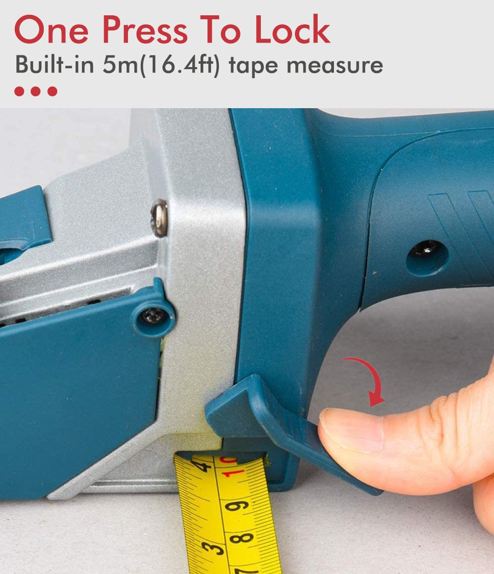 Multifunctional Gypsum Board Cutter with Measuring Tape and Marking Pencil, Gun-Style Handheld Tool for Cutting Drywall, Foam Board, KT Board and Cardboard in Renovation and DIY Craft Projects (Drywall Cutter (with 5 Blades))