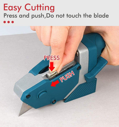 Multifunctional Gypsum Board Cutter with Measuring Tape and Marking Pencil, Gun-Style Handheld Tool for Cutting Drywall, Foam Board, KT Board and Cardboard in Renovation and DIY Craft Projects (Drywall Cutter (with 5 Blades))