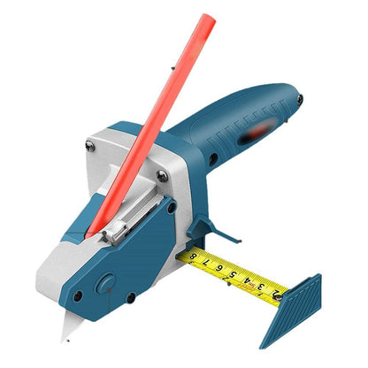 Multifunctional Gypsum Board Cutter with Measuring Tape and Marking Pencil, Gun-Style Handheld Tool for Cutting Drywall, Foam Board, KT Board and Cardboard in Renovation and DIY Craft Projects (Drywall Cutter (with 5 Blades))