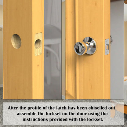 Multi-Function Door Lock Installation Chisel Tool with Interchangeable Scoring Blades, Wood Chisel, Screwdriver Bits and 90° Positioning Bracket for Precise Mortise Marking and Hardware Fitting (Green)