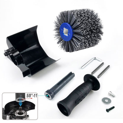 Nylon Abrasive Wire Drum Polishing Wheel for Portable Belt Sander and Angle Grinder, Rotary Brush for Wood Sanding, Metal Drawing, Rust Removal, Deburring and Surface Finishing (M14 Kit with 2 Wire Drawing Wheels)