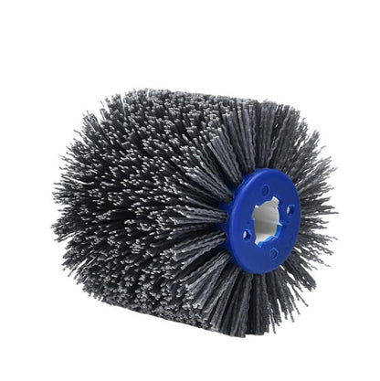 Nylon Abrasive Wire Drum Polishing Wheel for Portable Belt Sander and Angle Grinder, Rotary Brush for Wood Sanding, Metal Drawing, Rust Removal, Deburring and Surface Finishing (M14 Kit with 2 Wire Drawing Wheels)