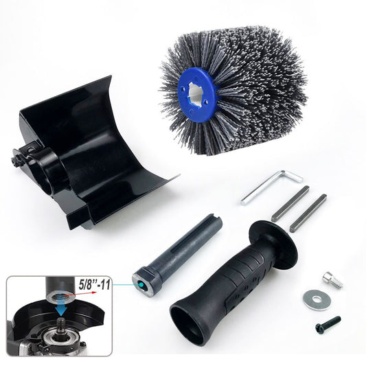 Nylon Abrasive Wire Drum Polishing Wheel for Portable Belt Sander and Angle Grinder, Rotary Brush for Wood Sanding, Metal Drawing, Rust Removal, Deburring and Surface Finishing (UNC Thread)
