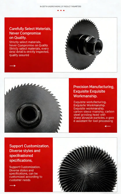 Versatile Shaping Milling Disc for M14 Angle Grinder, Carbon Steel Carving Wheel for Metal Grinding, Wood Sanding and Sculpting Applications (50mm)