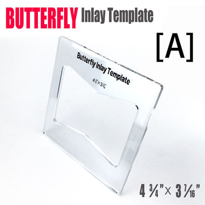 Transparent Acrylic Butterfly Inlay Template Router Jig for Woodworking Joiners Decorative Inlay Repair and Furniture Crafting (C)
