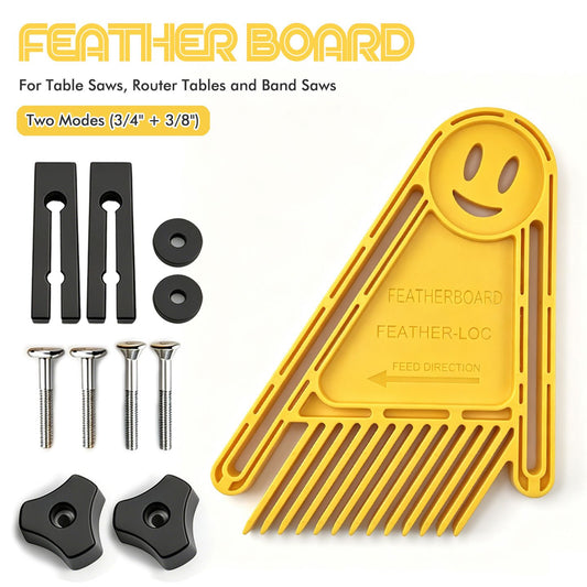 Woodworking Featherboard with 13 Angled Teeth for Table Saw Router Table Band Saw T-Slot Miter Slot Wood Cutting Safety and Precision (2PCS)