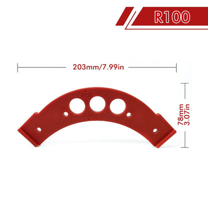 R100-R300 Arc Radius Template Set for Woodworking, Router Jig for Cutting Inner and Outer Rounded Corners on Desktops, Cabinets, Closets and Corner Shelves (F2522-R300)