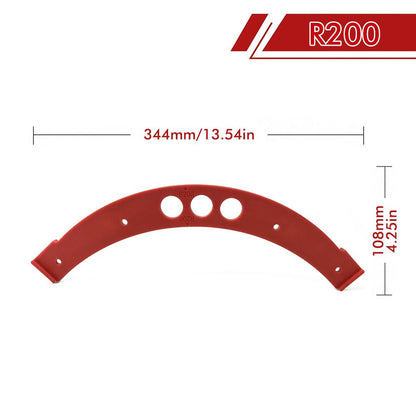 R100-R300 Arc Radius Template Set for Woodworking, Router Jig for Cutting Inner and Outer Rounded Corners on Desktops, Cabinets, Closets and Corner Shelves (F2522-R300)