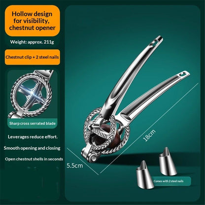 Chestnut Cutter Tool Chestnut Peeler Chestnut Opener Chestnut Cracker Quick Clip Chestnut Sheath Cutter Nut Cracker Sheller Kitchen Tool Machine Stainless Steel Blade