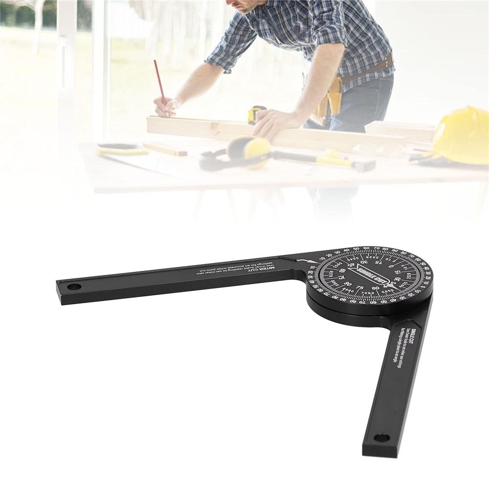 Professional Miter Saw Protractor 360 Degree Angle Finder High Precision Aluminium Alloy Cutting Guide Tool for Carpentry Woodworking and Construction