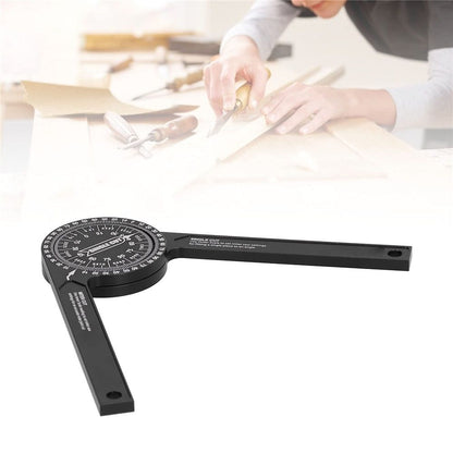 Professional Miter Saw Protractor 360 Degree Angle Finder High Precision Aluminium Alloy Cutting Guide Tool for Carpentry Woodworking and Construction
