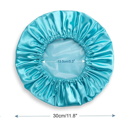 Shower Caps for Women Reusable Waterproof, 4 Pack Women Shower Caps Reusable EVA Hair Cap for Shower Double