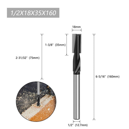 Lengthened Cleaning Bottom Router Bit Spiral Diameter Engraving Machine Woodworking Milling Cutter（1pcs）