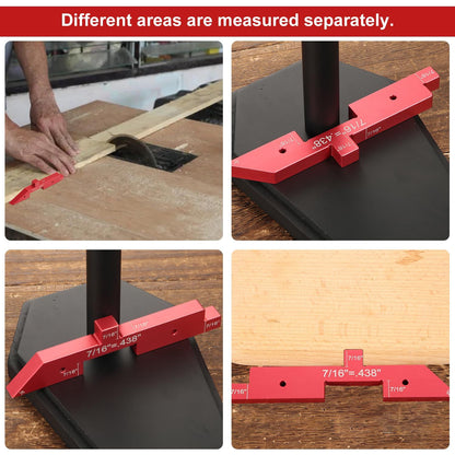 7pcs Precision Setup Blocks,Router Table Setup Bars, Aluminum Setup Blocks Height Gauge Set for Router Table Saw Accessories (Red)