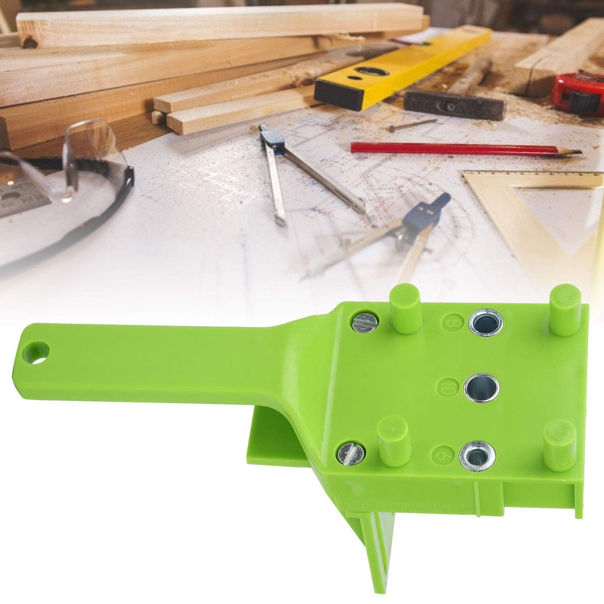 8Pcs/Set Woodworking Dowel Jig Kit, Self Centering Doweling Jig Wood Board Connection Drill Locator Drilling Guide Tools