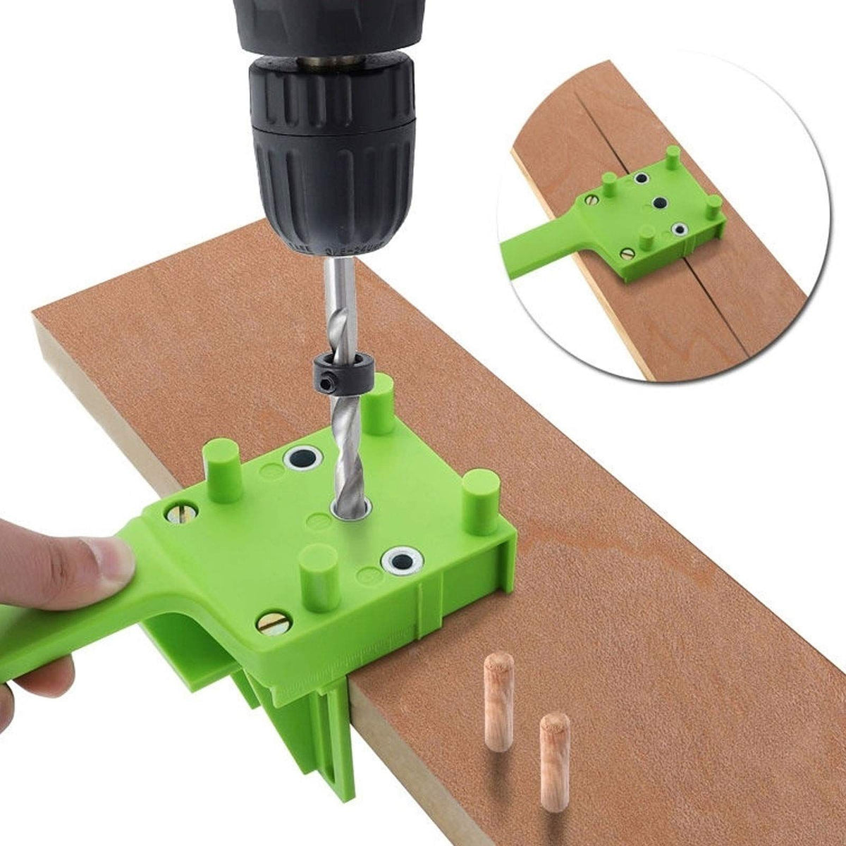 8Pcs/Set Woodworking Dowel Jig Kit, Self Centering Doweling Jig Wood Board Connection Drill Locator Drilling Guide Tools