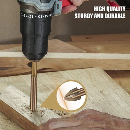 Drill Bit 5 Pcs Efficient Universal Drilling Tool Cross Alloy Drill Bits Metal Drilling Woodworking Tools Small incision