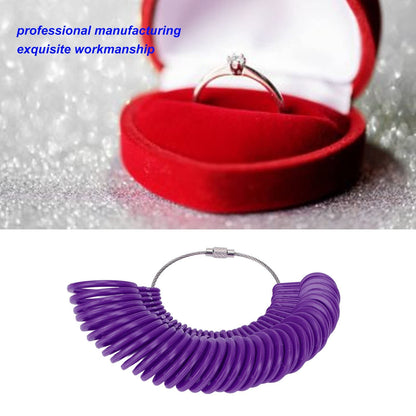 Plastic Finger Sizer Measuring Tool,Jewelry Sizers Measuring Ring Sizer Measuring Tools for Jewelry Making Measuring (Purple)