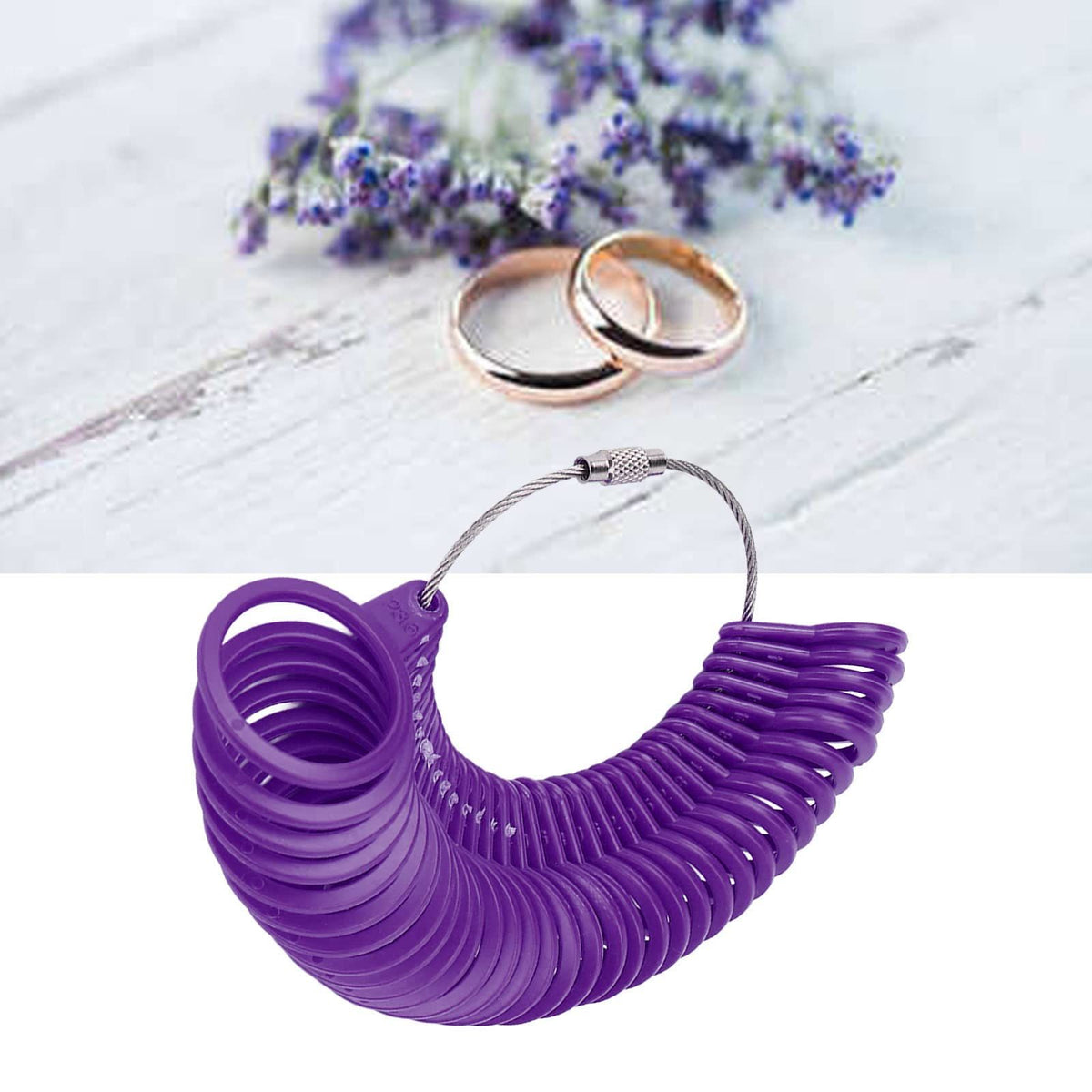 Plastic Finger Sizer Measuring Tool,Jewelry Sizers Measuring Ring Sizer Measuring Tools for Jewelry Making Measuring (Purple)