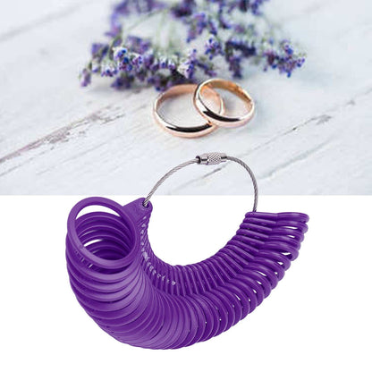 Plastic Finger Sizer Measuring Tool,Jewelry Sizers Measuring Ring Sizer Measuring Tools for Jewelry Making Measuring (Purple)