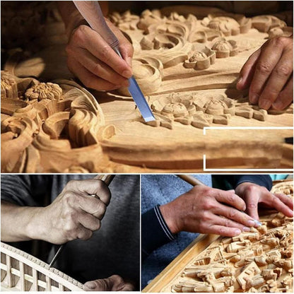 6PCS Clay Sculpture Tool Double Sided Special Small Loop Scraper Knife Ceramic Pottery Sharper Tool with Smooth Wooden Handle