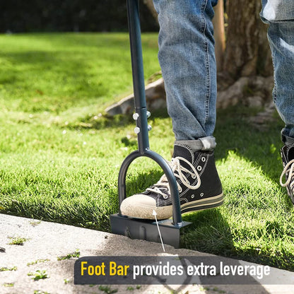 Saw-Tooth Edger Lawn Tool, Half Moon Lawn Edger with T-Grip, Sidewalk Grass Long Handled Step Edger, 38-Inch