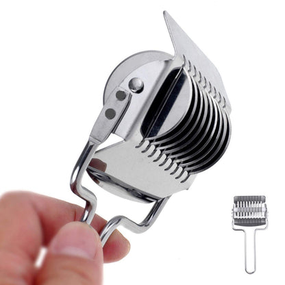 Noodle Cutter roller, Non-slip comfort handle High Grade Stainless Steel Manual Noodle Roller Dough Cutter Tool (6.3x2.36inch)