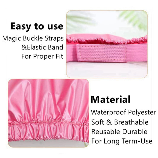 Pet Shower Cap - Waterproof Reusable Bath Ear Covers with Adjustable Strap Prevent Water in Ears Elastic Headgear for Cat Dog