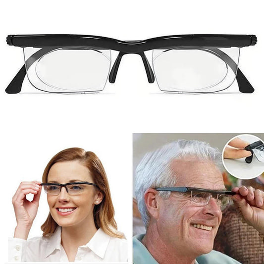 Adjustable Glasses Dial Vision Reading Glasses Focus Adjustable Reading Glasses Men and Women View Pro,  Glasses