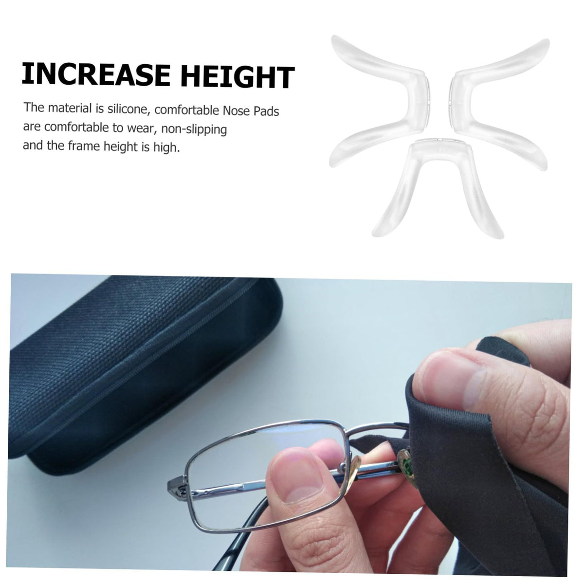 3pcs Silicone Eyeglasses Nose Pads Soft Glasses nosepads Eye Glasses Repair Parts Eyeglass Parts Nose Bridge