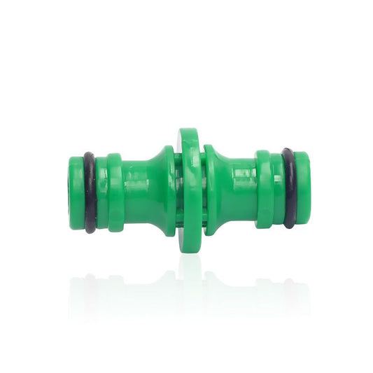 5Pack Double Male Hose Connectors Extender for Join 1/2 Inch and 3/4 Inch Garden Hose Pipe Tube Green