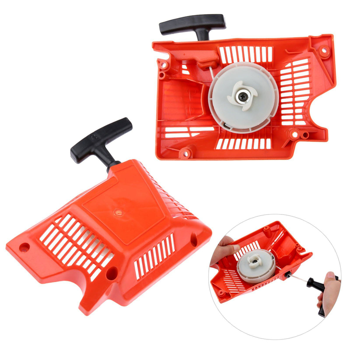 45cc 52cc 58cc Chainsaw Parts Single Recoil Pull Starter Assembly Spares for Chinese chainsaw 4500/5200/5800