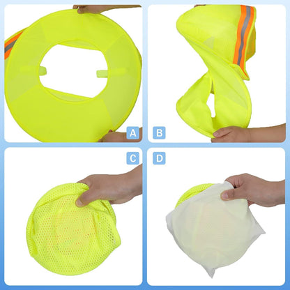 2 Pcs Hard Hat Neck Protection High Visibility Full Sun Protection and Neck Gaiter Bandana Face Scarf for Hard Hat Accessories