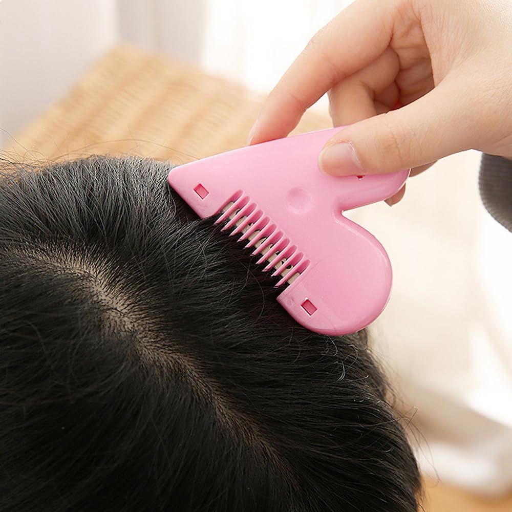 4 PACK Mini Hair Cutter Comb, Hair Split End Trimmer, Bangs Trimmer ABS Protective Cover, Dustproof Design Organizes Broken