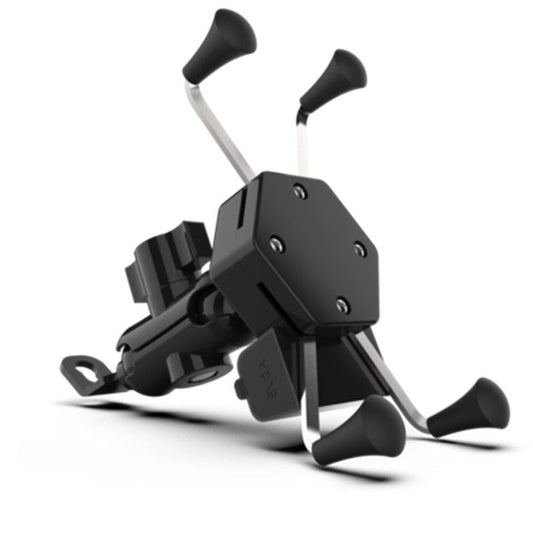 Shelf Motorcycle Scooter X-Type Mobile Phone Holder Bracket Source Navigation with Waterproof Switch （black）