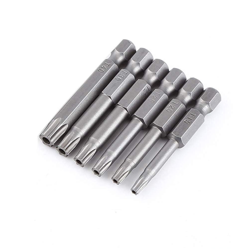 12pcs 1/4 Inch Hex Shank T5-T40 Torx Head Screw Driver Bit Set Security Tamper Proof Star 6 Point Screwdriver Kit Tools