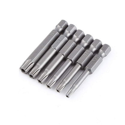 12pcs 1/4 Inch Hex Shank T5-T40 Torx Head Screw Driver Bit Set Security Tamper Proof Star 6 Point Screwdriver Kit Tools
