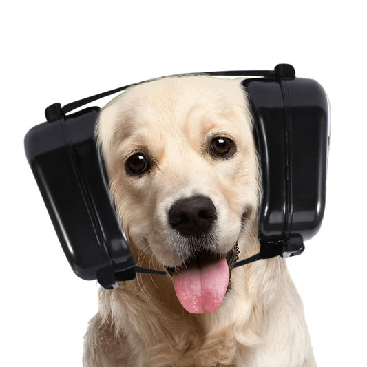 Dog Noise Protection Ear Muffs for Dogs Hearing Protection for Dogs Noise Cancelling Headphones for Dogs (Black),