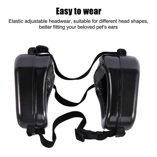 Dog Noise Protection Ear Muffs for Dogs Hearing Protection for Dogs Noise Cancelling Headphones for Dogs (Black),