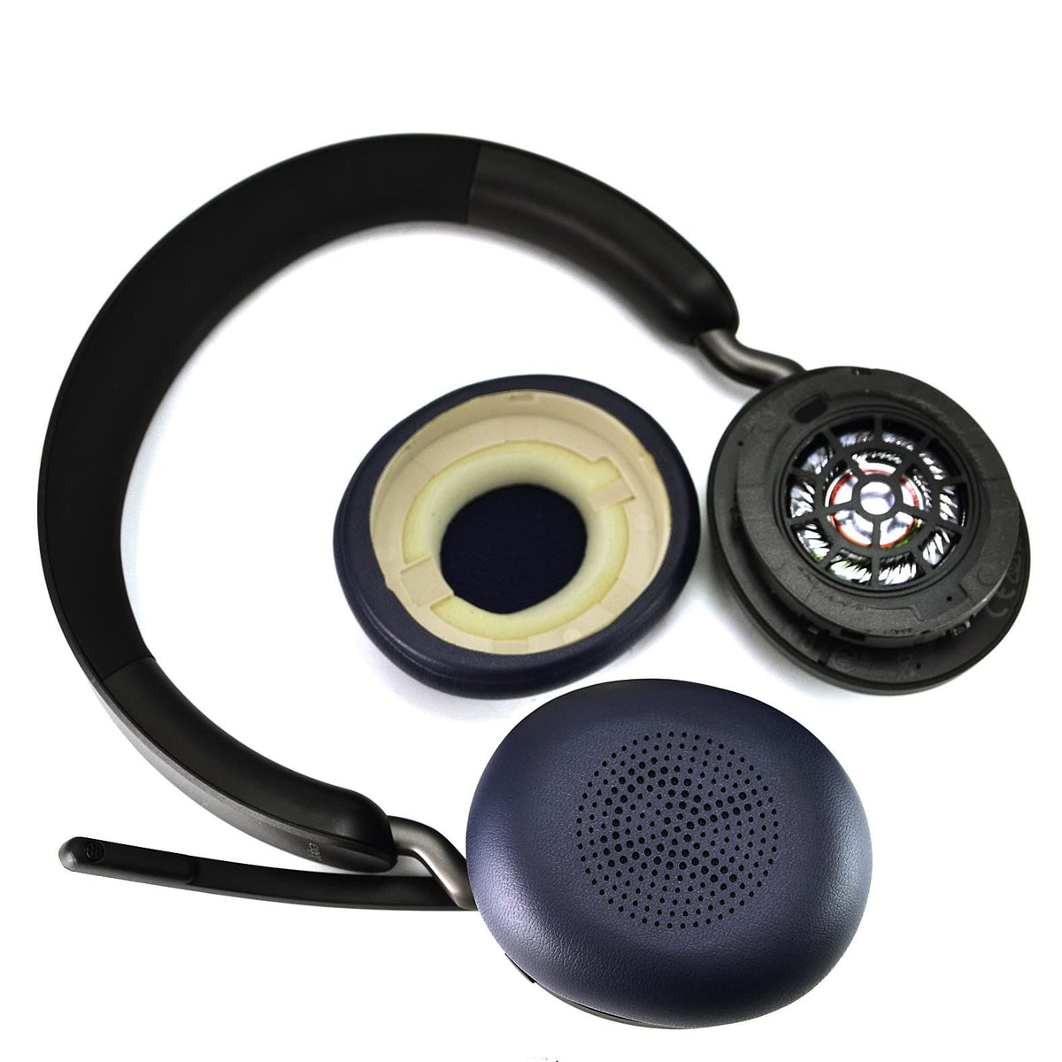 Ear pads - Replacement Ear Cushion Cover Compatible withOn-Ear Wireless Headset,Softer Protein Leather (Blue)