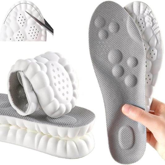 4D Cloud Technology Insole, Insoles for Men Women with Arch Support, Breathable & Shock-Absorbing Memory Foam, Odor Control and Orthopedic Pain Relief, Cut-to-Fit