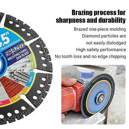 Multi-Purpose Saw Blades : Cut Through Anything for Unmatched Power and Precision, 4.5" Diamond Cutting Blades, Heavy Duty Angle Grinder Discs for Cutting Marble Quartz Stone Tile Metal Plastic