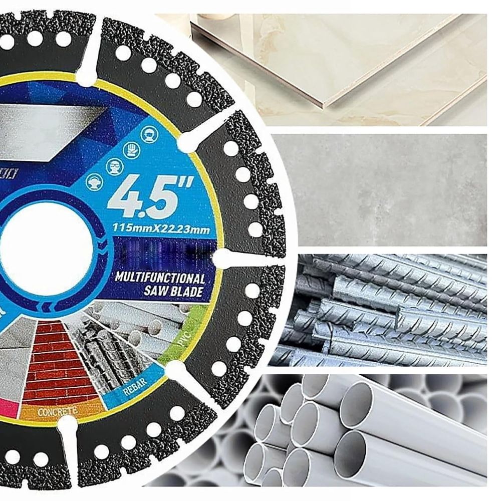Multi-Purpose Saw Blades : Cut Through Anything for Unmatched Power and Precision, 4.5" Diamond Cutting Blades, Heavy Duty Angle Grinder Discs for Cutting Marble Quartz Stone Tile Metal Plastic