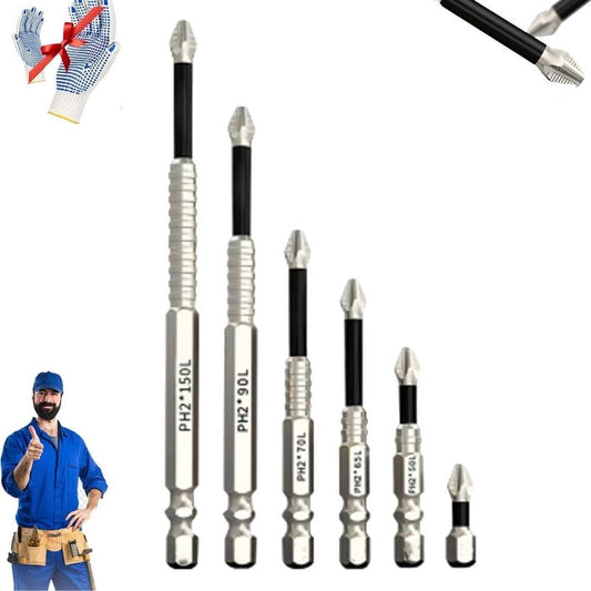 Universal High Magnetic Screwdriver Drill Bit Set - Anti-Slip Driver Bit Set for Impact Driver & Electric Drills - Premium Alloy Steel Fixion Tools