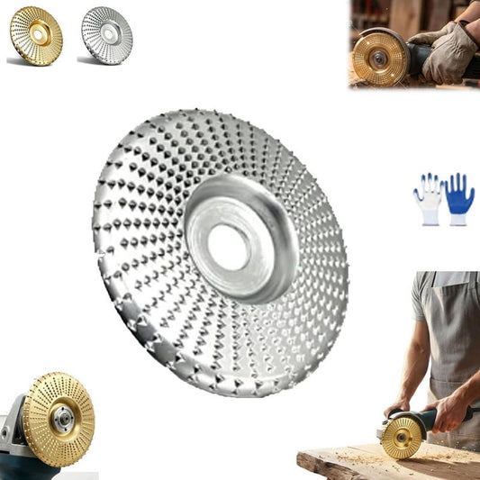 NEW Angle Grinder Attachments Wood Carving Discs, 4 and 4 1 2 Angle Grinder Attachments with 5 10 inch Arbor, Grinding Wheel Shaping Disc for Wood Cutting