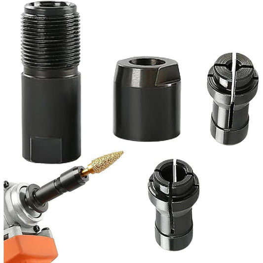 Converter Kit for Angle Grinders to Straight Grinders, M10 Thread Adapter Converts, Angle Grinder to Straight Grinder Dapter to 3mm/6mm Straight Grinder for Cutting Sanding Polishing Woodworking Tool