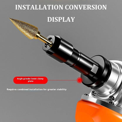 Adapter,  Angle Grinder Conversion Kit for Converting 100-Type Grinder to Straight Grinder, Drill Chuck Adapter Tool for 6mm and 3mm Bits