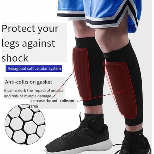 Ski Shin Guards - Breathable Elastic Leg Protection with Soft Anti-Collision Pads, Lightweight Slip-On Design for Secure Fit and Comfortable Skiing Protection