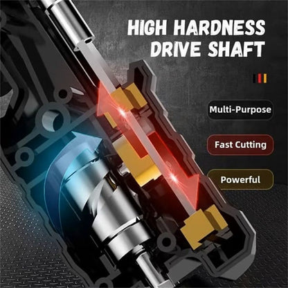 Reciprocating Saw Attachment | Drill to Saw Converter Tool with 3 Blades | Portable Cutting Tool for Wood, Plastic & Metal | 7mm Chuck Adapter