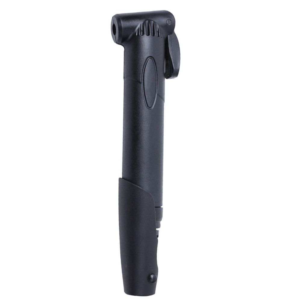 Portable Black Compact Bike Air Pump with Flexible Hose for Tires, Sports , and Inflatable Gear